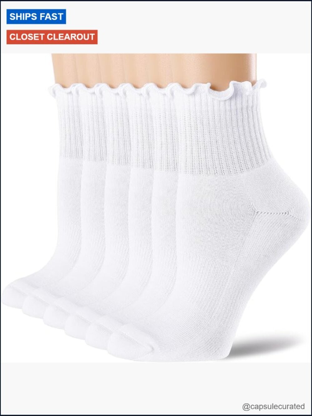 Ruffle Athletic Ankle Socks Cotton Cushioned Running Tennis Cycling Frilly Crew